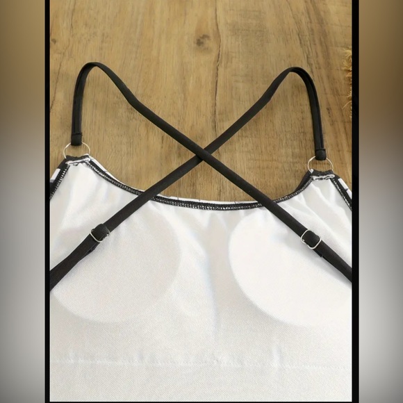 New Goth skeleton one piece Swimsuit - Picture 4 of 5